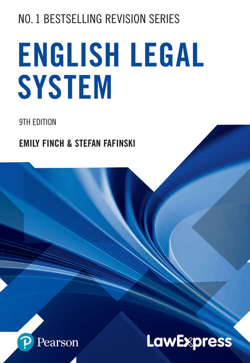 Book cover of Law Express Revision Guide: English Legal System (9) (Law Express)