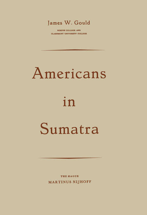 Book cover of Americans in Sumatra (1961)