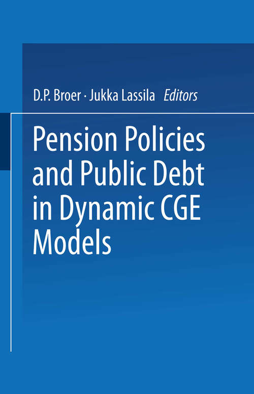 Book cover of Pension Policies and Public Debt in Dynamic CGE Models (1997)