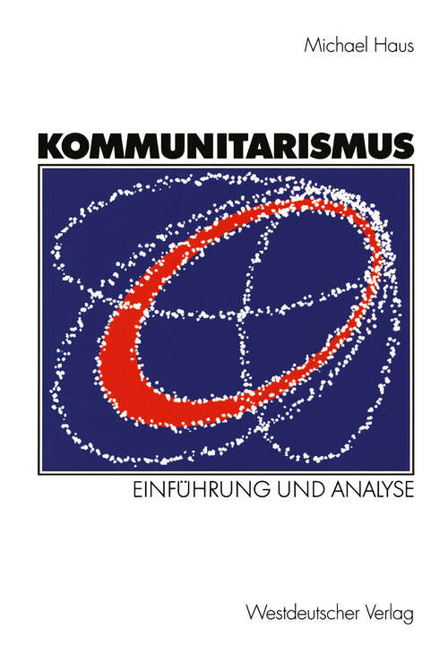 Book cover of Kommunitarismus: Einführung und Analyse (2003)