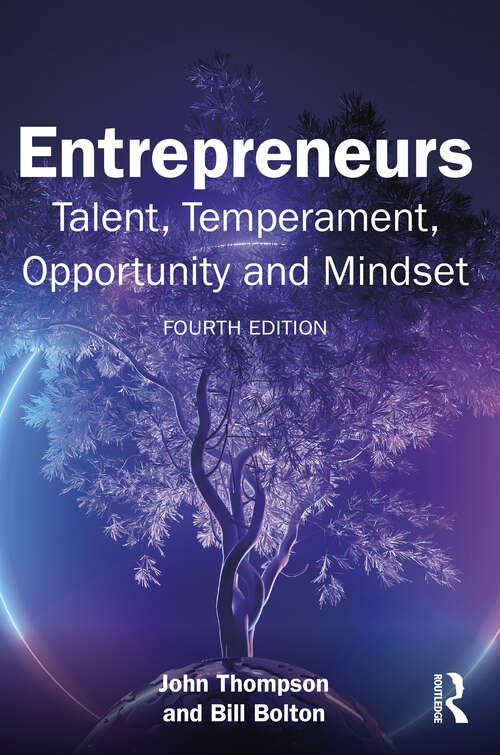 Book cover of Entrepreneurs: Talent, Temperament, Opportunity and Mindset (4)
