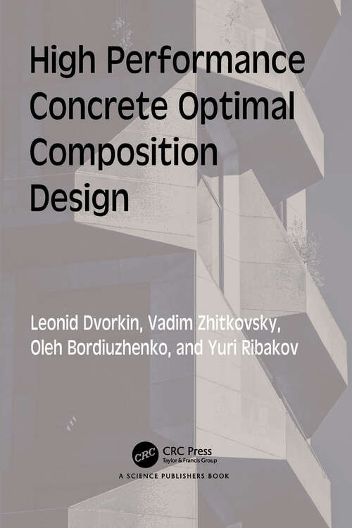 Book cover of High Performance Concrete Optimal Composition Design