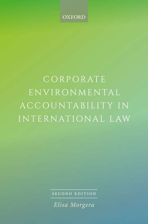 Book cover of Corporate Environmental Accountability in International Law