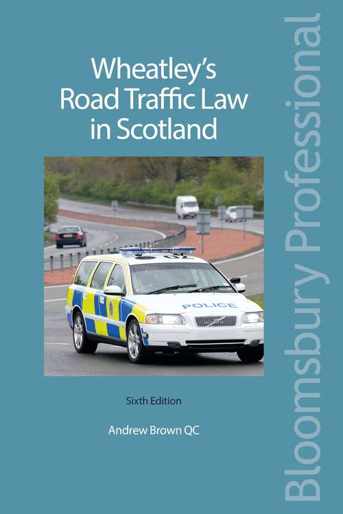 Book cover of Wheatley's Road Traffic Law in Scotland (6)