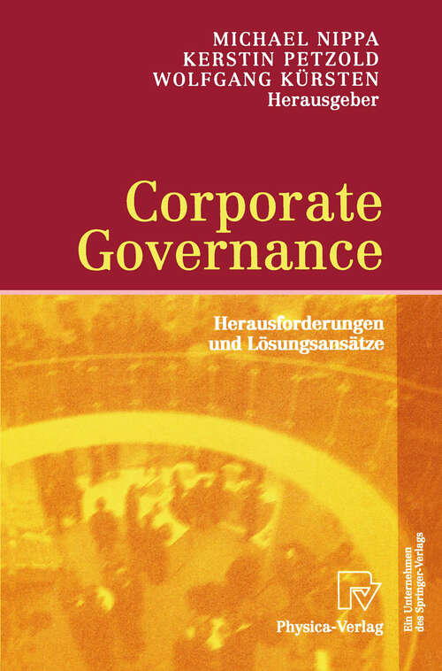 Book cover of Corporate Governance: Herausforderungen und Lösungsansätze (2002)