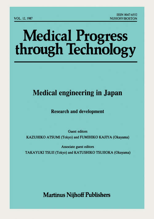 Book cover of Medical engineering in Japan: Research and development (1987)