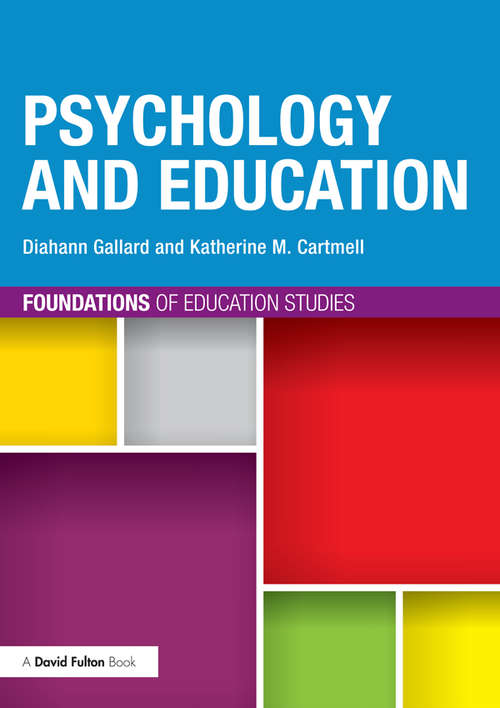 Book cover of Psychology and Education