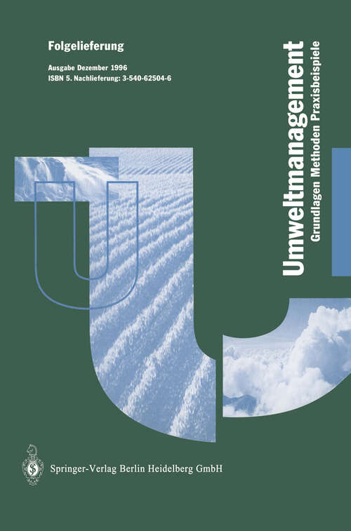 Book cover of Betriebliches Umweltmanagement: Grundlagen — Methoden — Praxisbeispiele (1997)