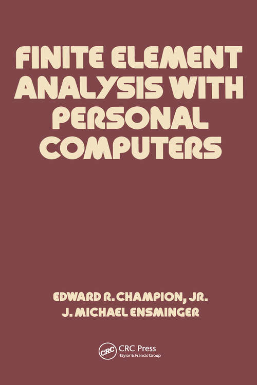 Book cover of Finite Element Analysis with Personal Computers