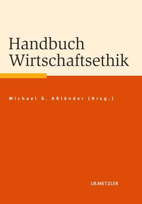 Book cover of Handbuch Wirtschaftsethik (8 Tabellen)