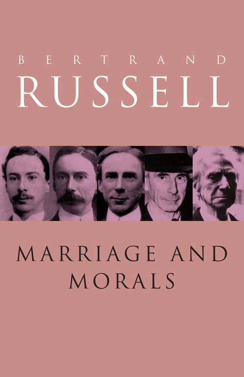 Book cover of Marriage and Morals