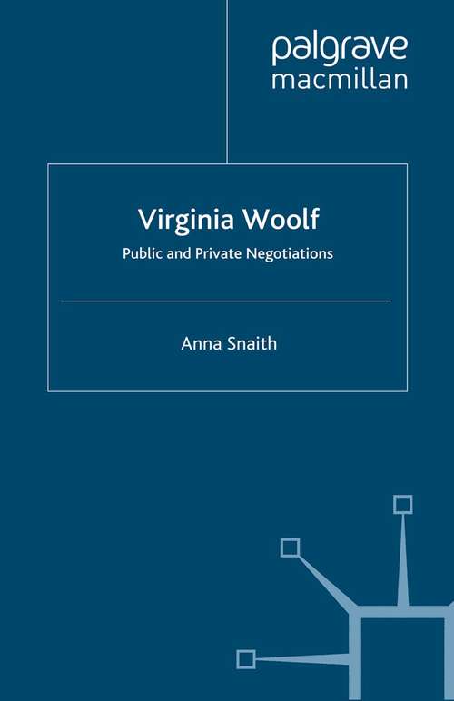 Book cover of Virginia Woolf: Public and Private Negotiations (2000)