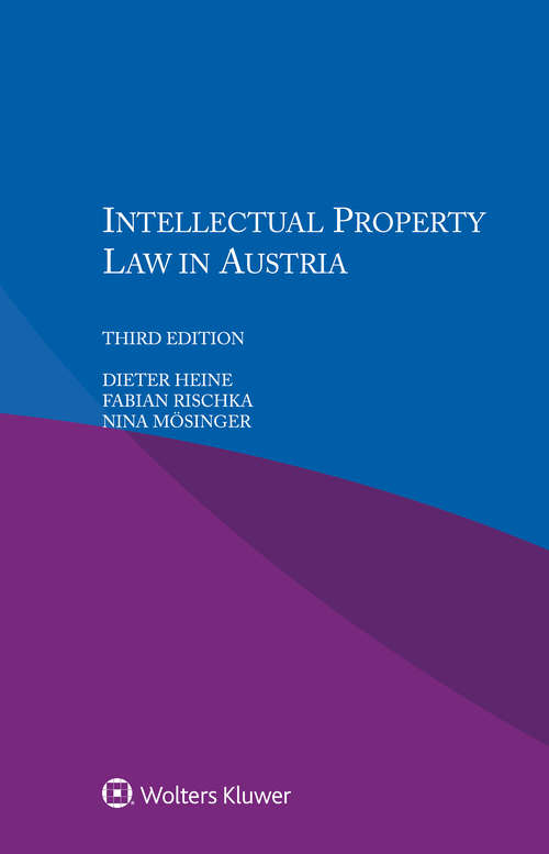 Book cover of Intellectual Property Law in Austria (3)