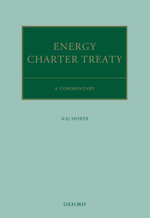 Book cover of The Energy Charter Treaty