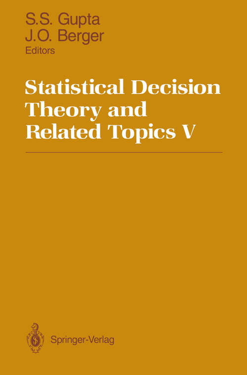 Book cover of Statistical Decision Theory and Related Topics V (1994)