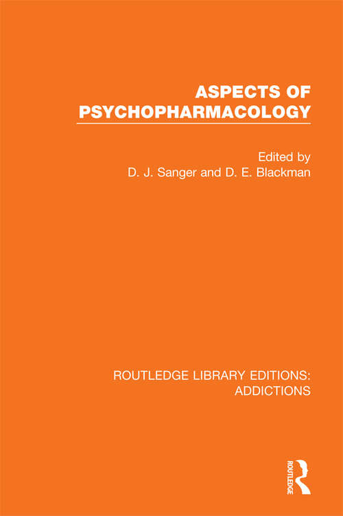 Book cover of Aspects of Psychopharmacology (Routledge Library Editions: Addictions)