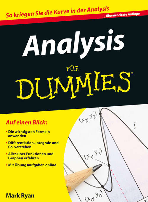 Book cover of Analysis für Dummies (3., überarbeitete Auflage) (Für Dummies)