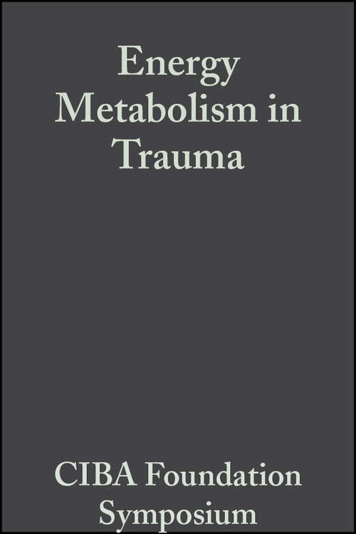 Book cover of Energy Metabolism in Trauma (Novartis Foundation Symposia)