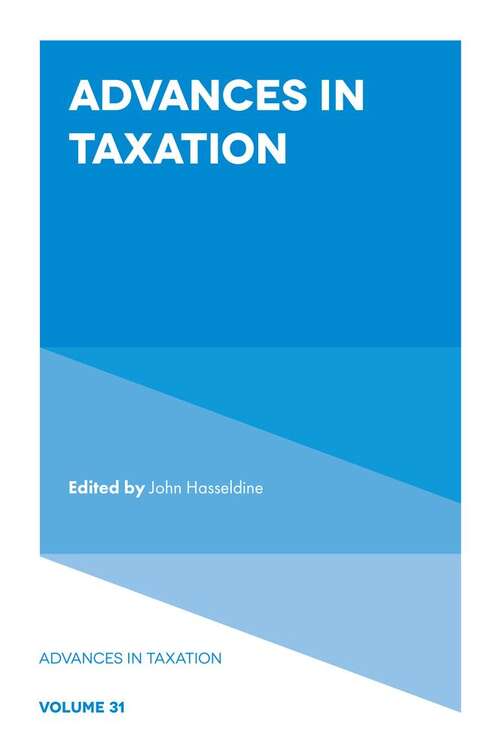 Book cover of Advances in Taxation (Advances in Taxation #31)