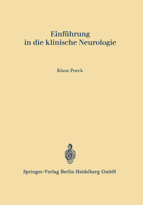 Book cover of Einführung in die klinische Neurologie (1966)