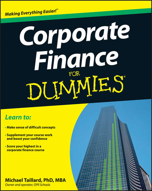 Book cover of Corporate Finance For Dummies