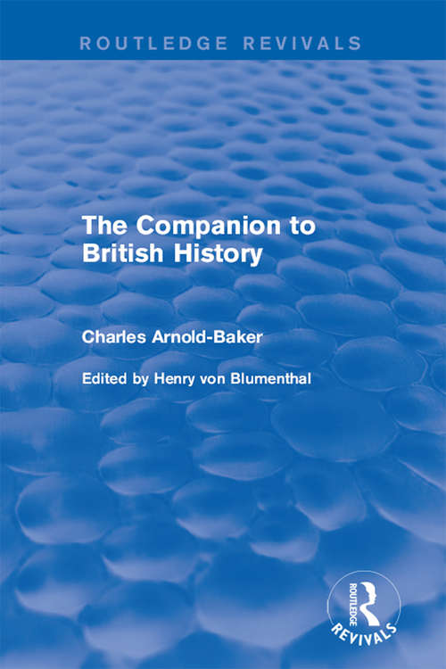 Book cover of The Companion to British History (Routledge Revivals)