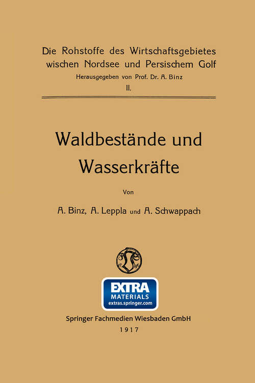 Book cover of Waldbestände und Wasserkräfte (1916)