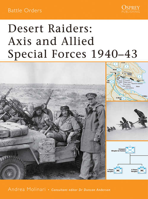 Book cover of Desert Raiders: Axis and Allied Special Forces 1940–43 (Battle Orders #23)