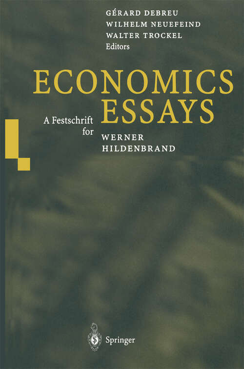 Book cover of Economics Essays: A Festschrift for Werner Hildenbrand (2001)