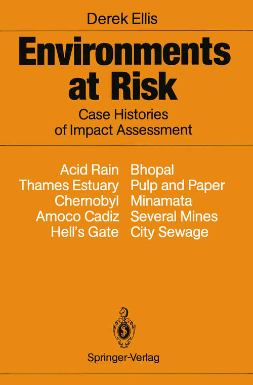 Book cover of Environments at Risk: Case Histories of Impact Assessment (1989)