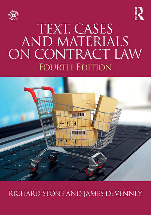 Book cover of Text, Cases and Materials on Contract Law (4)