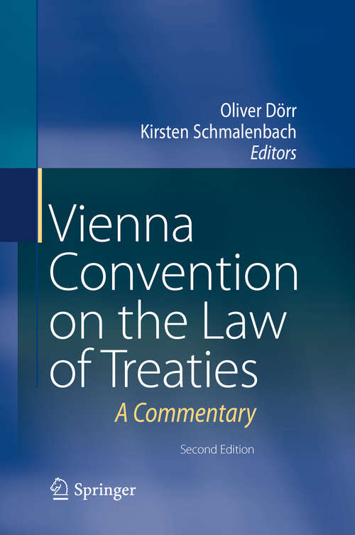 Book cover of Vienna Convention on the Law of Treaties: A Commentary