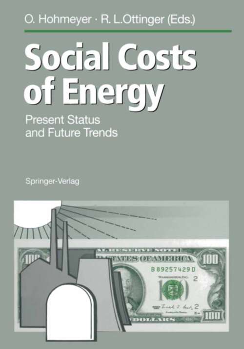 Book cover of Social Costs of Energy: Present Status and Future Trends (1994)