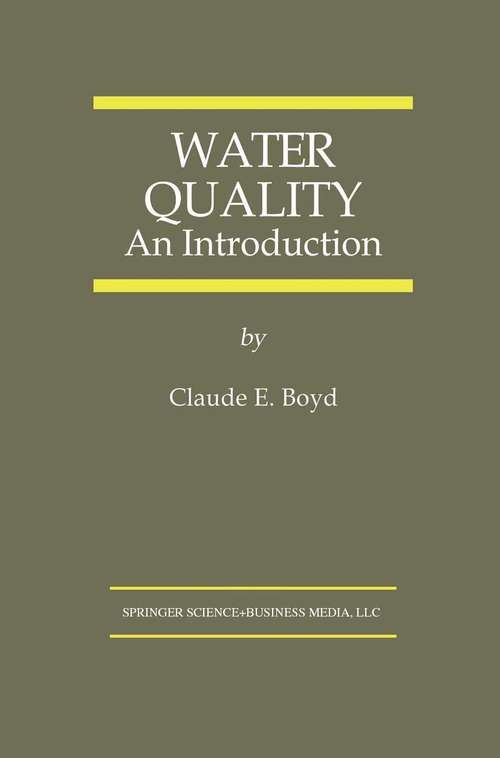 Book cover of Water Quality: An Introduction (2000)