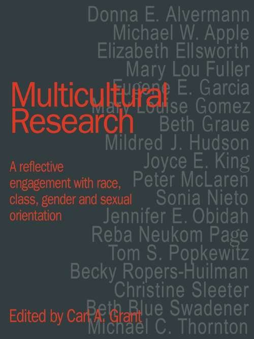Book cover of Multicultural Research: Race, Class, Gender and Sexual Orientation