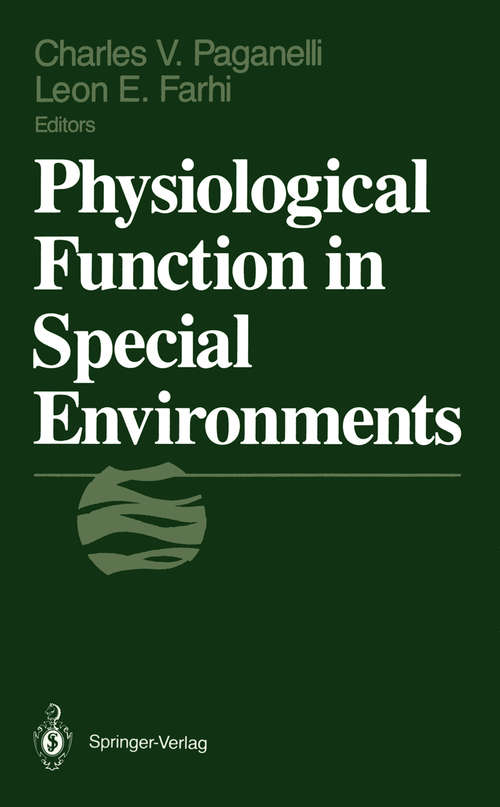 Book cover of Physiological Function in Special Environments (1989)