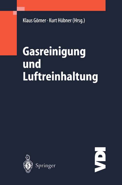 Book cover of Gasreinigung und Luftreinhaltung (2002) (VDI-Buch)