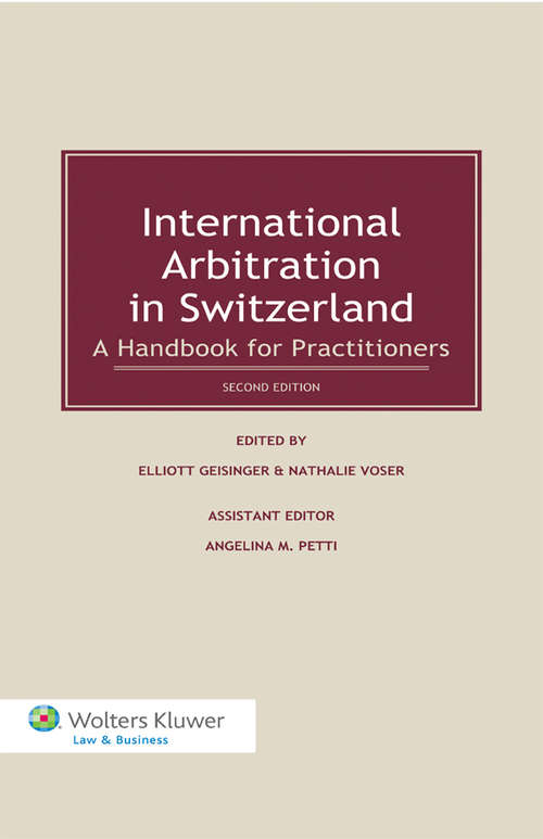 Book cover of International Arbitration in Switzerland: A Handbook for Practitioners (2)