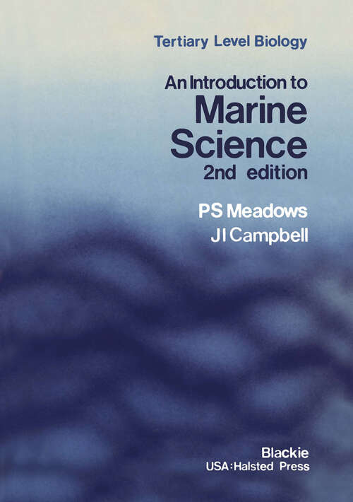 Book cover of An Introduction to Marine Science (2nd ed. 1988) (Tertiary Level Biology)