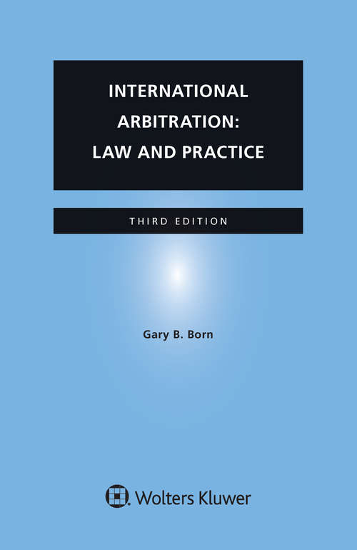 Book cover of International Arbitration: Commentary And Materials (2)