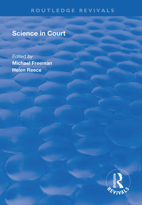 Book cover of Science in Court (Routledge Revivals)