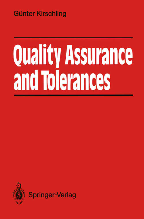 Book cover of Quality Assurance and Tolerance (1991)