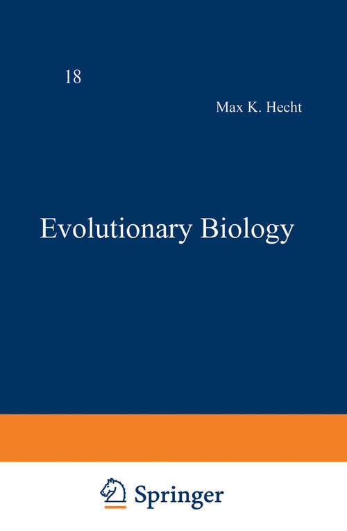 Book cover of Evolutionary Biology: Volume 18 (1984)