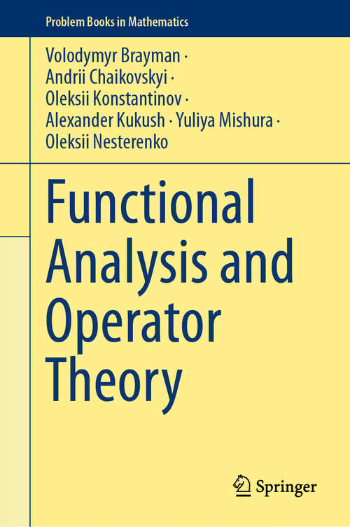 Book cover of Functional Analysis and Operator Theory