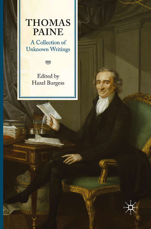 Book cover of Thomas Paine: A Collection of Unknown Writings (2009)