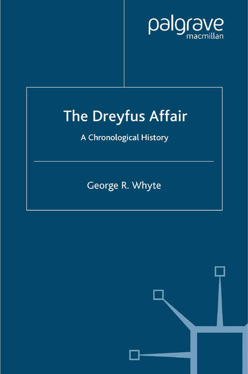 Book cover of The Dreyfus Affair: A Chronological History (2008)