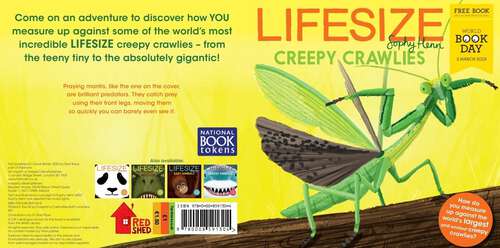 Book cover of Lifesize Creepy Crawlies (World Book Day 2023)