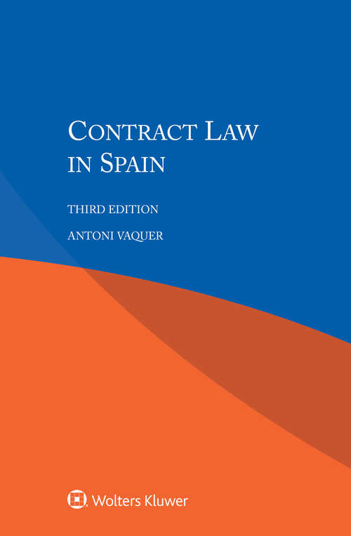 Book cover of Contract Law in Spain (3)