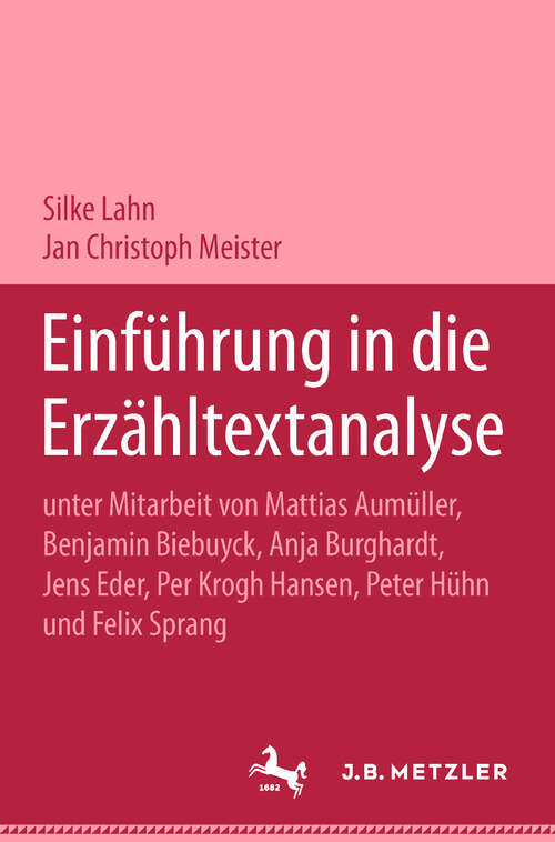 Book cover of Einführung in die Erzähltextanalyse (1. Aufl. 2008)