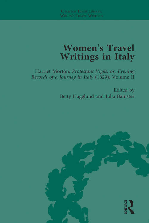 Book cover of Women's Travel Writings in Italy, Part II vol 9